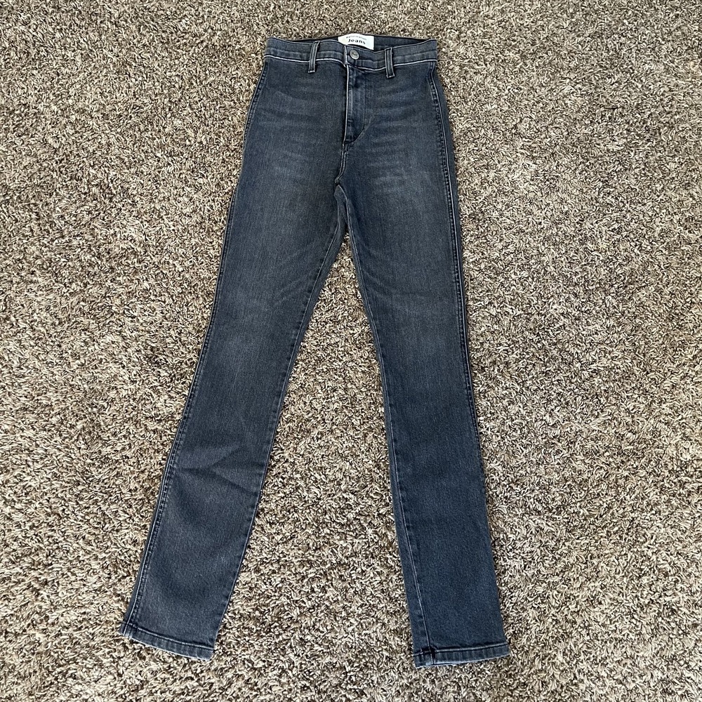 Reformation May High & Skinny Jeans Washed Black Women's Size 24 High Rise